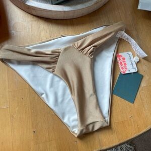 Gold Boamar Free People Movement Bikini Bottoms Size S